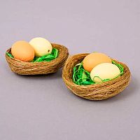 Сувенир Микрос "Гнездо с яйцами" 5,5см ч54867