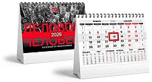 Календарь-домик настол. 2026г. ХАТ Делового человека "Красно-чёрный" 33538 спир.,16*10,5см,бег.,115г