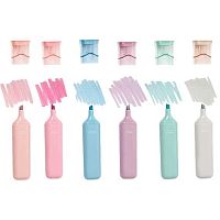 Набор маркеров текст.  6цв. deVENTE "Shimmer" 5045502 с блёст.,скош.1-5мм,пластик/к.