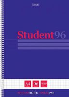 Тетрадь 96л. (клетка) А4 ХАТ спираль "Студенту-Синяя" 29868 мат.лам.,тисн.