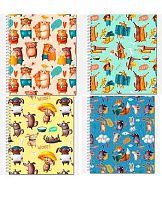 Тетрадь 96л. (клетка) 170*203 Полином спираль "Fanny Pattern" 2907-96 выб.уф-лак,асс.