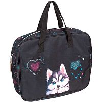 Сумка-планшет А4 deVENTE "Cute Husky" 8056504 текстил.,с расш.8см,удлин.ручки 28см