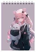 СБ Блокнот д/эскизов (скетчбук) А5-  40л. (верх. спираль) "Аниме милашка" б/линовки,100г/м2 140*200