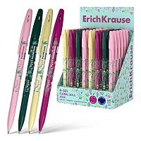 Ручка шар. EK R-301 Stick Floral Soul 63078 синяя,0,7мм