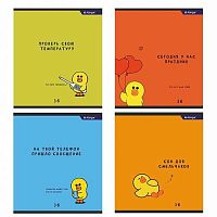 Тетрадь 36л. (клетка) ALINGAR "Цыпа" AL9902 мел.карт.,№2,асс.