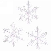 Набор украшений "Снежинка" 196-628 3шт.d-21см,пластик,белый