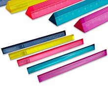 Линейка трёхгранная 15см INTELLIGENT DJ-280 акрил,прозрачн.,асс.,ПВХ-уп.