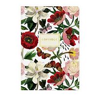 Тетрадь 40л. (клетка) BV "Пионы" 7-40-104 мат.лам.soft touch,фольг.