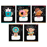 Тетрадь 18л. (клетка) ХАТ "Кофейные коты" скругл.углы,асс.