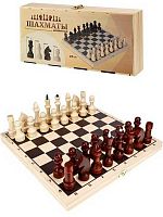 Игра настольная Миленд "Шахматы обиходные" ШК-4981 лак. с доской 290*145мм