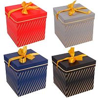 Коробка подар. КОКОС "Мерцание" 253898 (15*15*15см),асс.