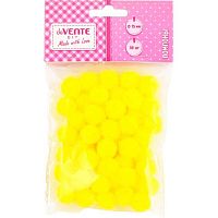 Набор д/творчества deVENTE "Помпоны" 8000011 50шт.,15мм.,жёлтые,пластик.пакет,е/подвес