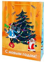 Пакет подар. Миленд НГ "Ну-Погоди! Заяц и волк у ёлки" ППК-2926 глянц.лам.,32,4*44,5*10,2см
