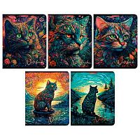 Тетрадь 48л. (клетка) КанцБиз "Лесные коты" 14323/5 вд-лак