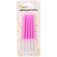 Свечи д/торта "Праздник" 448-602 (10шт) фиолетовый,8,1см