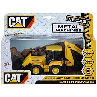 Игрушка инерц. Технопарк "Машина Cat Экскаватор-погрузчик" металл.,15см SB-24-05-01-NW