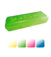 Пенал пластик. ПЧЕЛКА ПП-1 "Ассорти прозрачный"