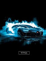 Тетрадь 96л. (клетка) АППЛИКА спираль "Авто на чёрном" С2277-53 обл.карт.