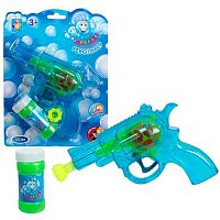 Мыльные пузыри 1TOY "Мы-шарики!" 50мл Т58740 механич.револьвер со светом