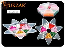 Набор бисера Tukzar "Цветок" TZ-28511  7цв.,4мм,круглый,в пластик/к