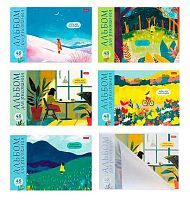 Альбом для рис.40л. ХАТ "Наедине с собой" на скобе,лам.soft-touch,асс.