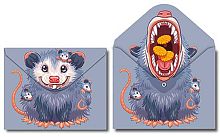 Папка-конверт на кнопке А4 CENTRUM "Опоссум" 74966 пластик,180мкм