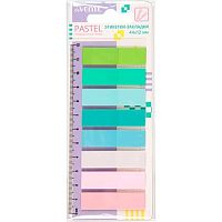 Набор самокл. этикеток-закладок deVENTE 44*12мм,8*20л. "Pastel" 2011455 пластик.,п/прозр.