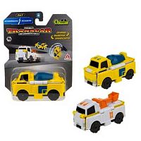 Игрушка 1TOY Автовывернушка "Бетономешалка – Экскаватор" Т18278 пластик,8 см,блистер 