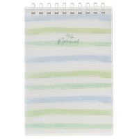 Бизнес-блокнот А6  80л. ХАТ пластик.обл. Premium "Natural lines" 33481 клетка,мягк.спираль,тон.блок