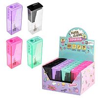 Точилка с контейнером 1отв. ФЕНИКС "Пастель" 64550 пласт.,2,5*1,6*6см,асс.