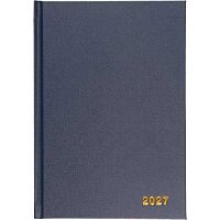 Ежедневник 2027г. А5 160л. ATTOMEX тв.обл. б/в "Basis" 2332744 т.-синий,бел.бум.,фольга