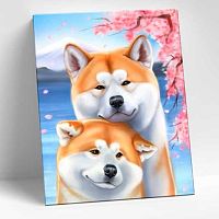 Картина по номерам Котеин "Акита-Ину" 15*20см KH1247 (12цв.)
