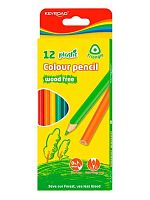 Карандаши 24цв. KEYROAD KR972398 шестигр.,мягкий гриф.2,9мм,к/к