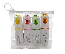 Набор маркеров текст.  4цв. INTELLIGENT "Пастель" DM-239 пастел.цв.,скошен.,1-3мм,ПВХ-уп.