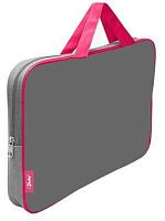 Сумка-планшет А4 ОНИКС ПМД-2-42 "Серый-розовый" 56864 п/э с диз.,ручка-тесьма