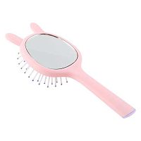 Расчёска массажная КОКОС "Зайка" 218431 розовая,16,5*9см