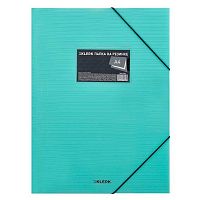 Папка на резинке А4 КЛЕРК "Pastel" 241324 мята,пластик,400мкм