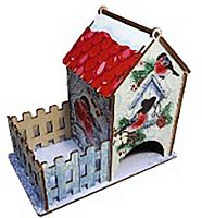 Чайный домик дерев. АПИЛКА "Снегири"  11*18*16см