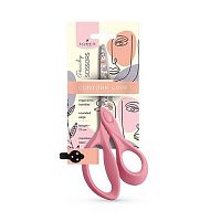 Ножницы 17см LOREX "Peachy contour love" LXSCPC17-CL роз.пластик.эргоном.ручки,принт на лезвиях