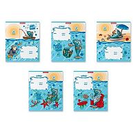 Тетрадь 24л. (линейка) EK "Fish Story" 53724 асс.