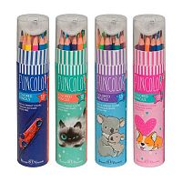 Карандаши пластик. 18цв. BV "Funcolor" 30-0086 карт.туба