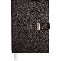 Ежедневник н/д B6 136л. deVENTE кож.зам. "Accent" 2235700 чёрный,крем.бум.,хляст.на кн.,подар./к