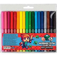Фломастеры 18цв. CENTRUM "My Game" 77347 вент.колп.,на водной основе,морозостойк.
