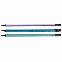 Карандаш ч/гр. с ласт. ХАТ "Glory" 065988 НВ,трёхгр.корп.,чёрн.дерево,заточ.,к/к,е/подвес