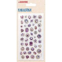 Наклейки объёмные deVENTE "Purple Fantasy" 8132561 стразы,9*17,5см