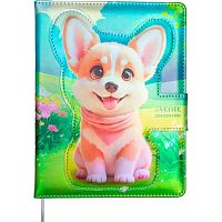 Дневник 1-11кл. deVENTE тв.обл. "My Little Corgi" 2020676 кож.зам.,поролон,бел.бум.,магн.створка