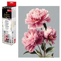 Мозаика алмазная ФЕНИКС "Три пиона" 71336 холст,20*25см,полн.выкл.