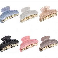 Заколка-краб д/волос "Эйфория" 746-455 эва,асс.