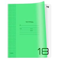 Тетрадь 18л. (клетка) BG пластик.обл. "UniTone. Neon. Салатовая" 08929