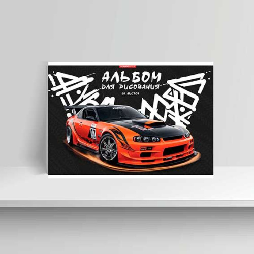 Альбом для рис.40л. КанцБиз "Тачки 25" 15358 на скобе,вд-лак
